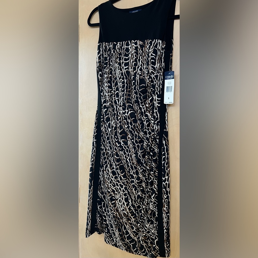 NWT Chaps Ralph Lauren sheath dress size S black